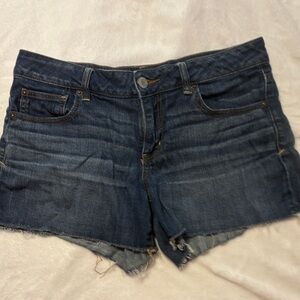 American Eagle Dark Blue Jean Shorts Super Stretch Size 10